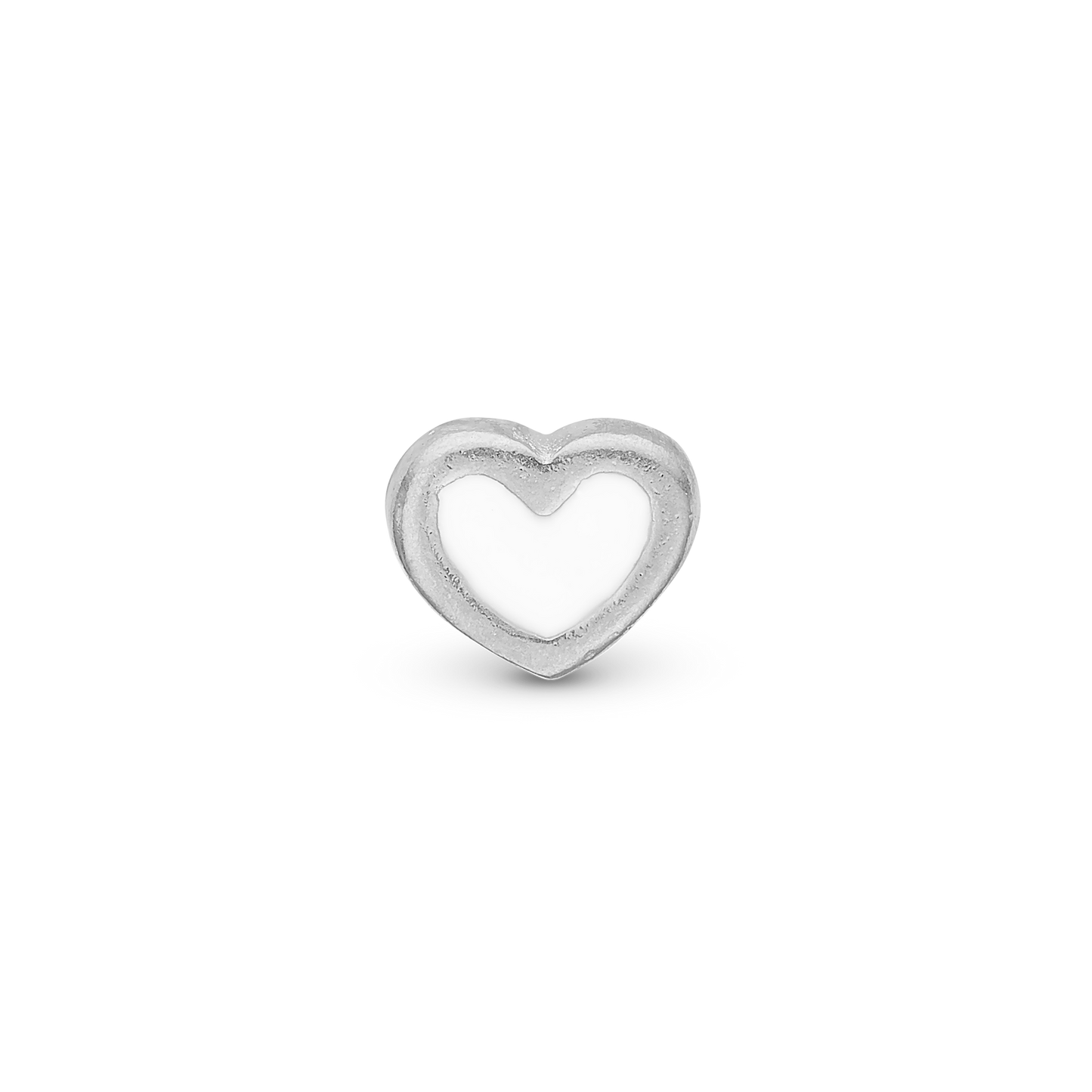 White Enamel Heart